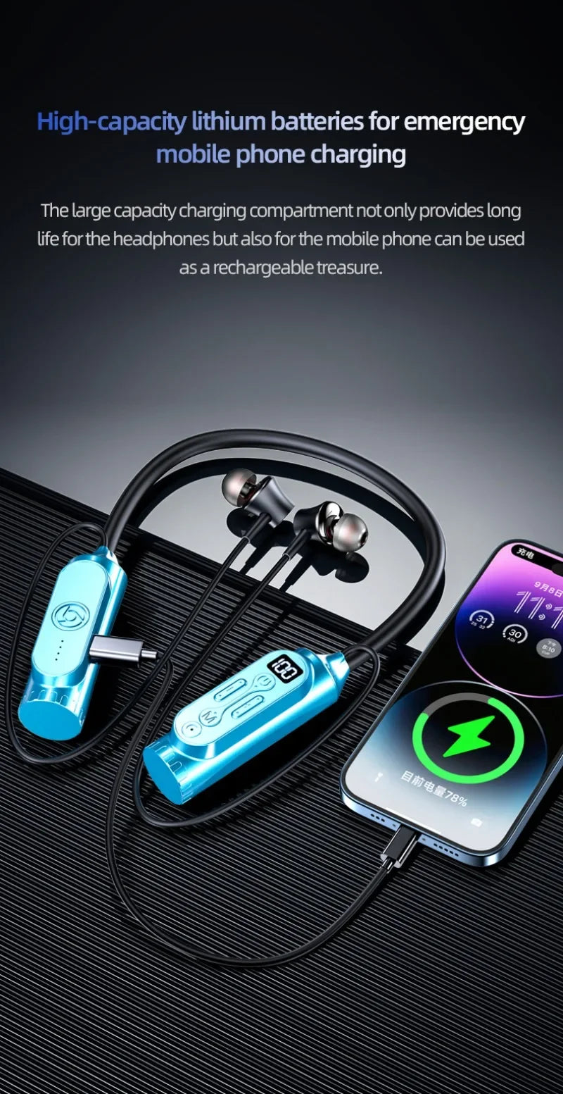Luxuglow Bluetooth 5.3 Neckband – ANC, 12000mAh, IPX7