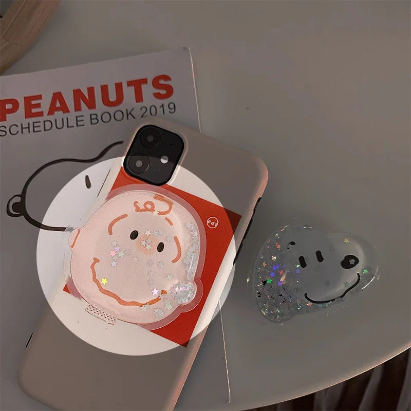 Snoopy Finger Ring Phone Stand – Cute Retractable Holder for iPhone