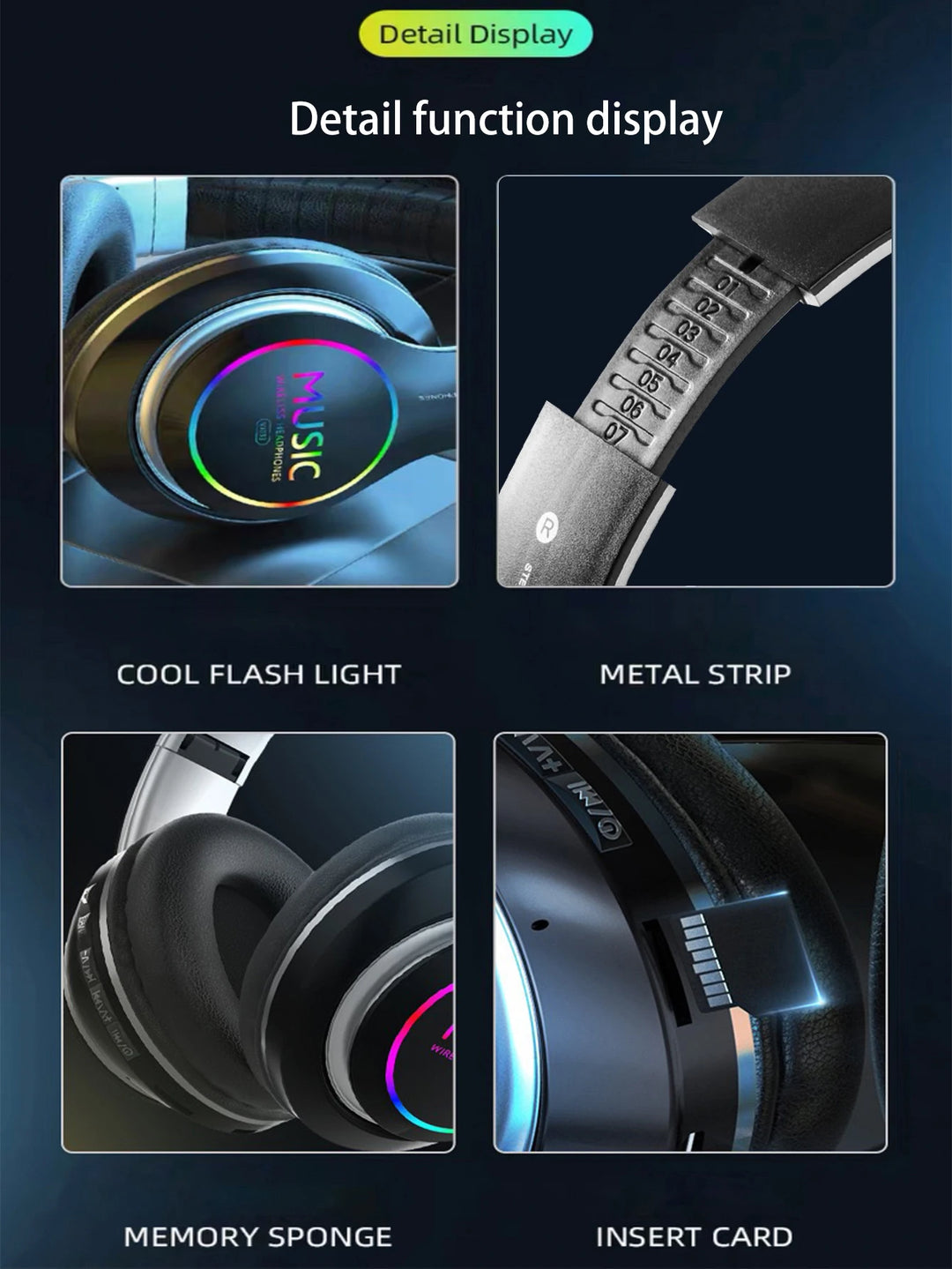 T-WOLF Wireless Bluetooth Headset with Mic | 4H Playtime