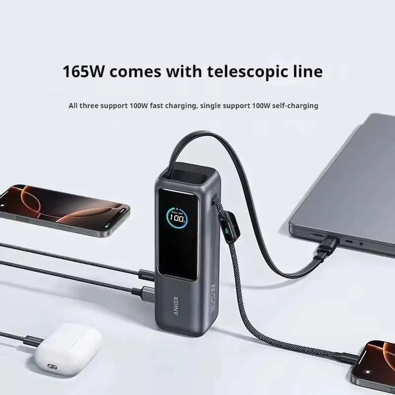 25000mAh 165W Portable Power Bank | Fast USB-C Charger