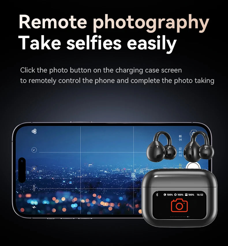 WJOY M100 Bluetooth 5.4 Clip-On Earphones – Translation & Waterproof