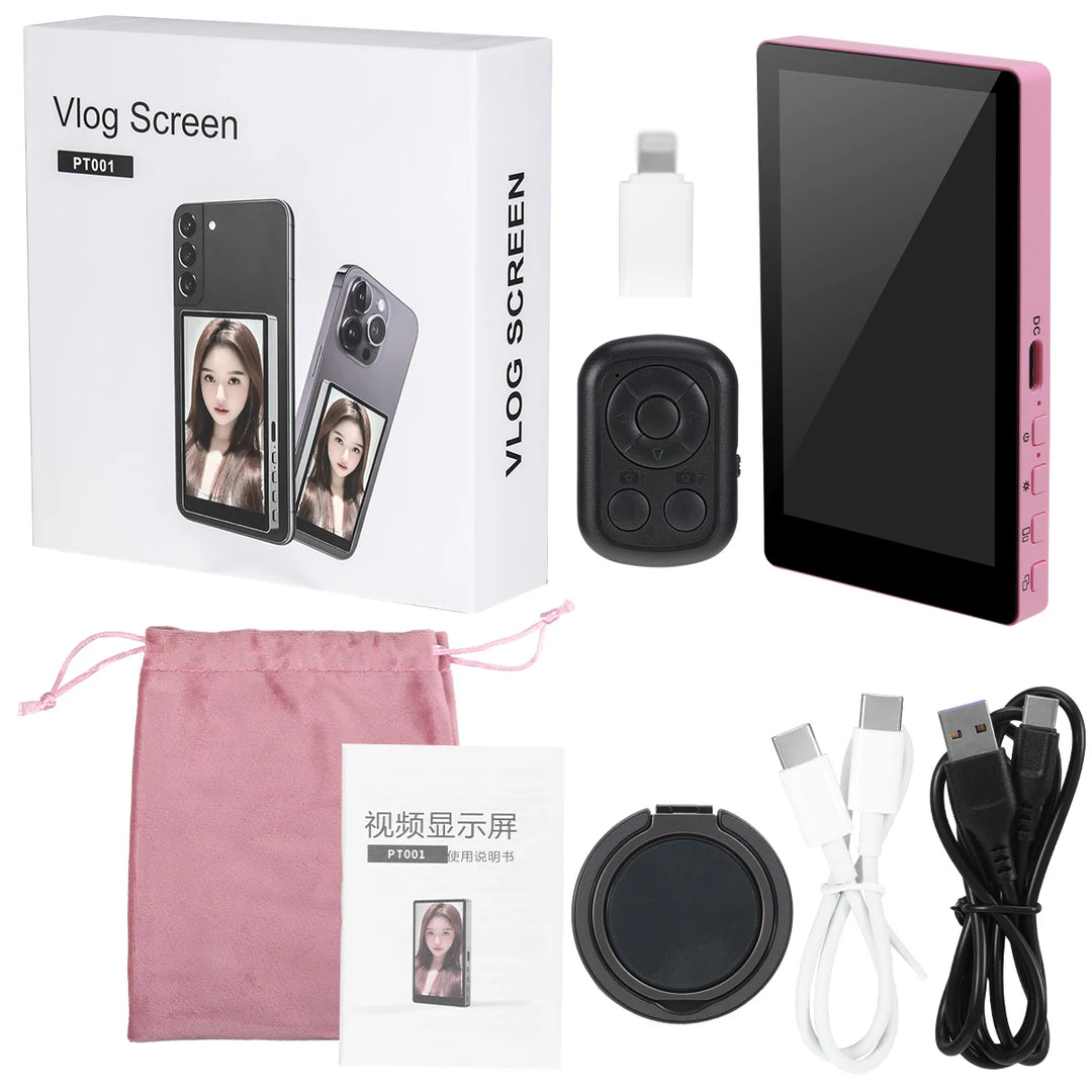 Wireless Magnetic Monitor & Lavalier Mic Kit for Vlogging & Streaming