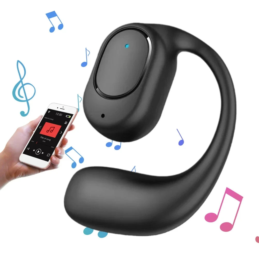 CUGUU Bluetooth 5.4 Ear Hook Headset – Single Ear, HiFi, Waterproof