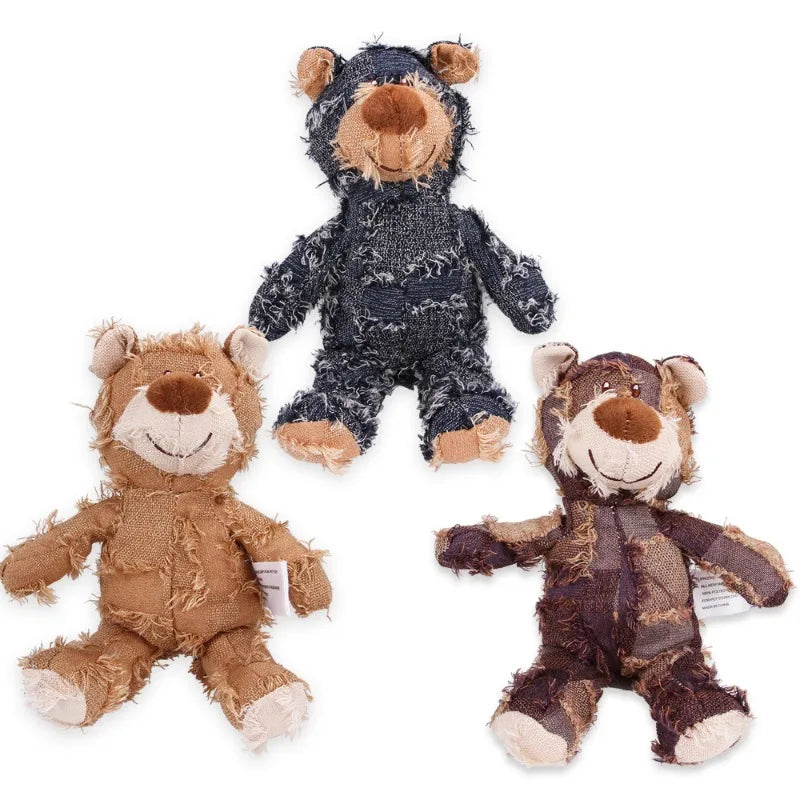 Squeaky Plush Teddy Dog Toy – Soft & Durable Chew Toy