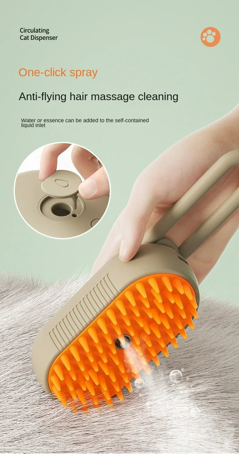 Electric Spray Massage Comb for Pets – Grooming & De-Shedding Tool