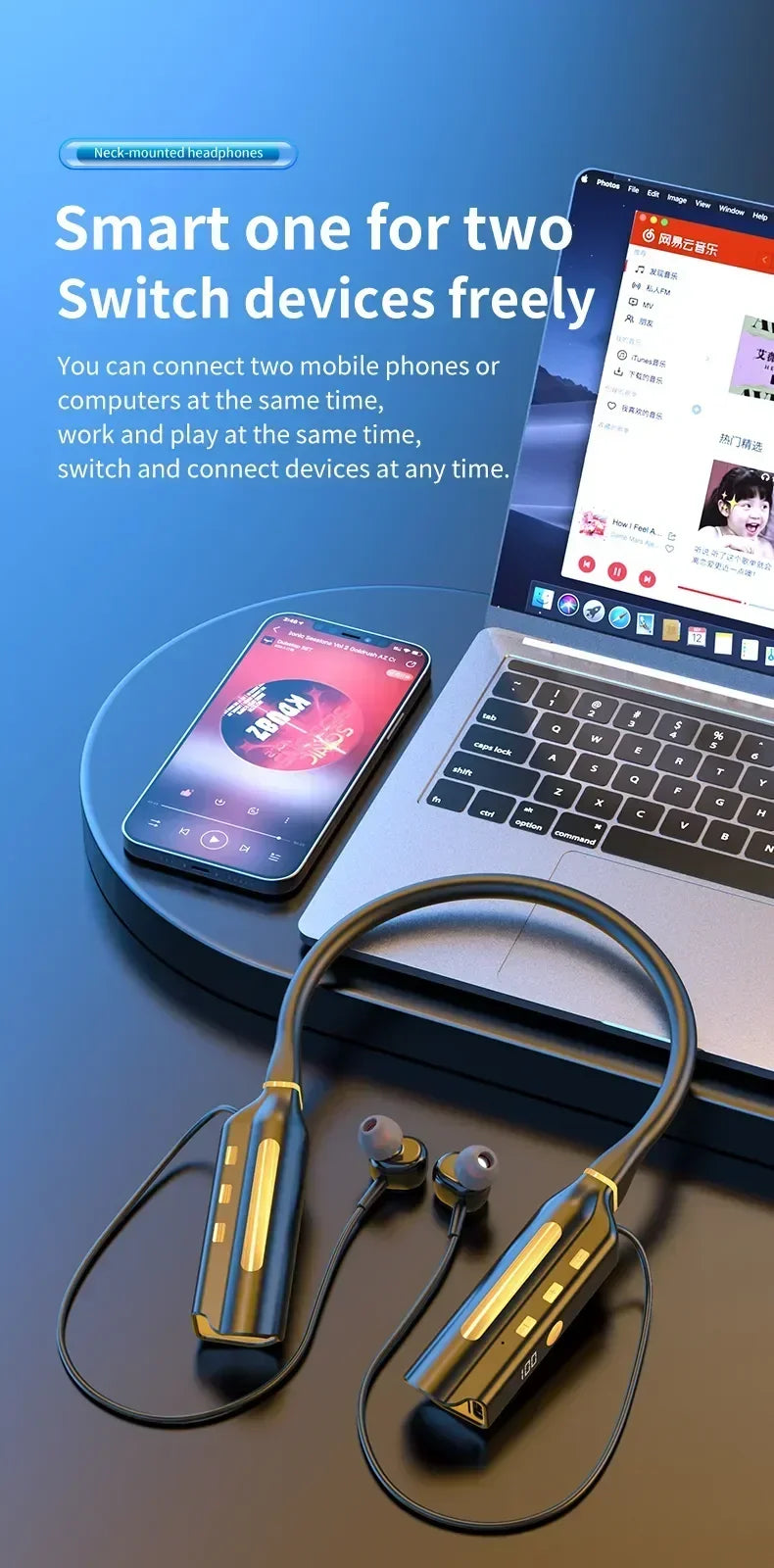 Luxuglow Wireless In-Ear – 10000mAh Noise Cancelling Bluetooth