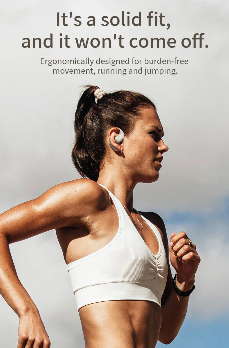 GUJIU Bluetooth 5.3 Ear Hook Headphones – Waterproof & Mic