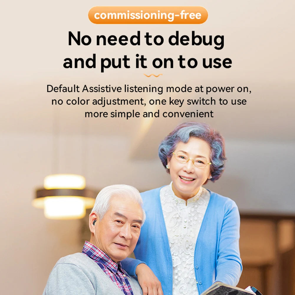 Bluetooth 5.3 Hearing Aids Earbuds – Mini In-Ear Amplifier for Seniors
