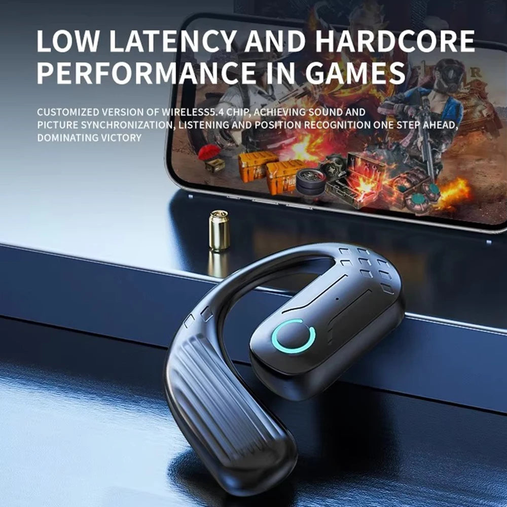 AideeMaster Bluetooth 5.4 Ear Hook Headset – Noise Cancelling