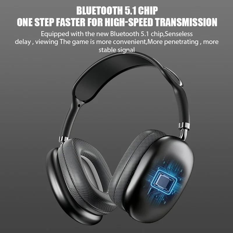 felfial P9 Wireless Bluetooth Headphones with TF Card Slot – Over-Ear Stereo Sound