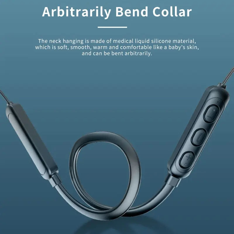 Neckband Bluetooth Earphones – 9D Audio, Noise Reduction, Sports