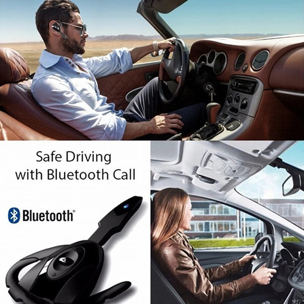 Elenxs Bluetooth Ear Hook Headset – ANC, 6H Talk, Driving Use