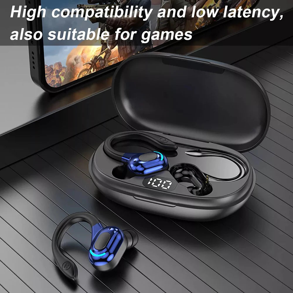 Virwir Bluetooth 5.2 Ear Hook Earbuds – ANC, HiFi Stereo, 60H