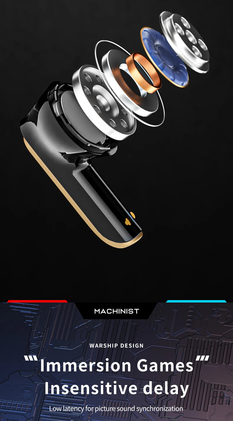 HAOMAI TWS Gaming Earbuds – Bluetooth 5.3, 8H Battery Life – audio-accessory