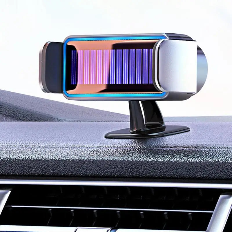 Solar Auto-Clamping Car Phone Mount – Smart Sensor, Silent Motor, No Charging Needed