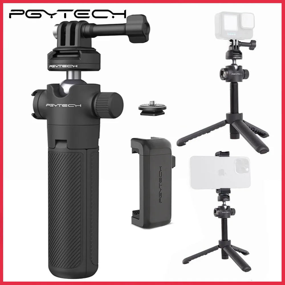 PGYTECH CapLock Tripod Set – Extendable Tripod with Phone Clamp & Mount – tech-gadget