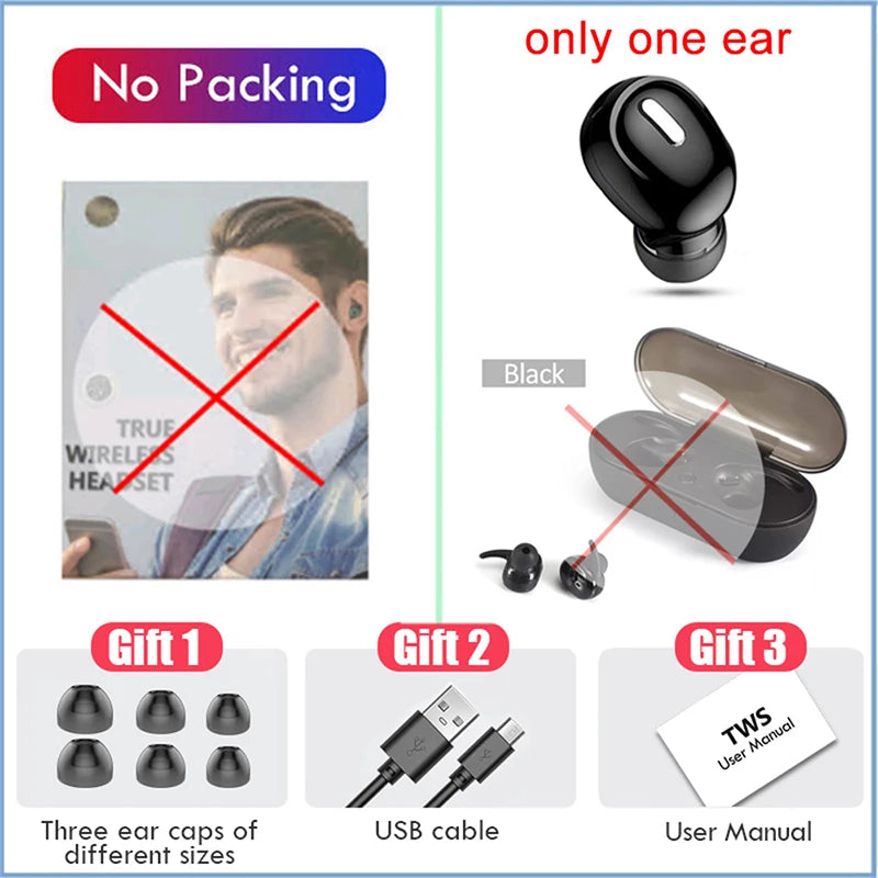 EOENKK Bluetooth 5.0 Mini Wireless Earphone | With Mic