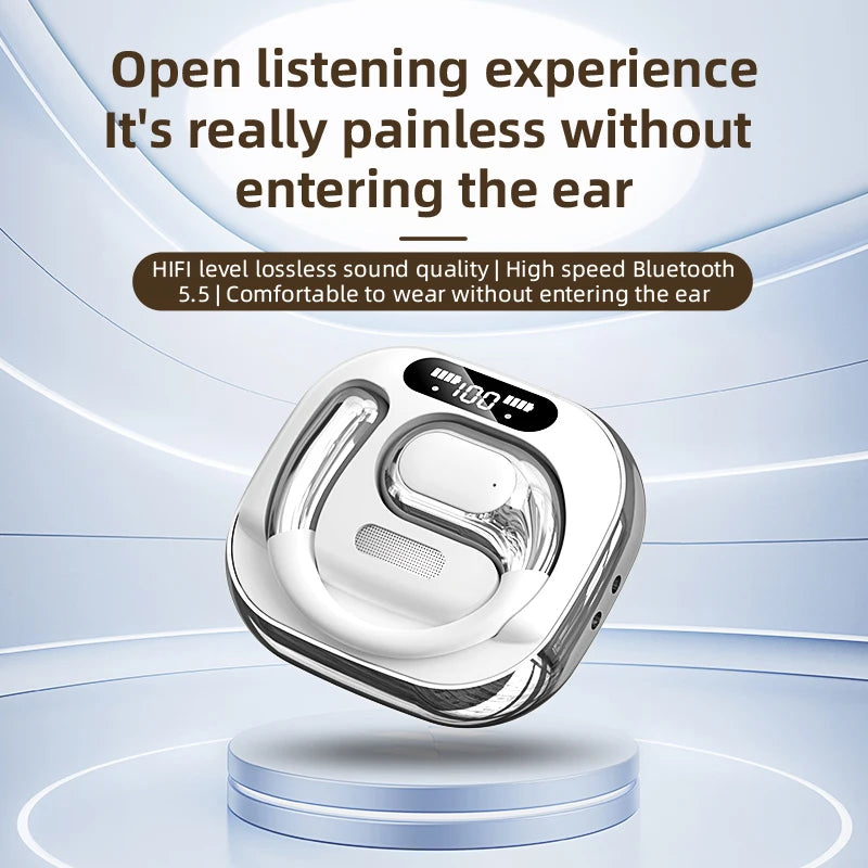 WJOY Bluetooth 5.4 Translation Ear Hook Headphones – 144 Languages
