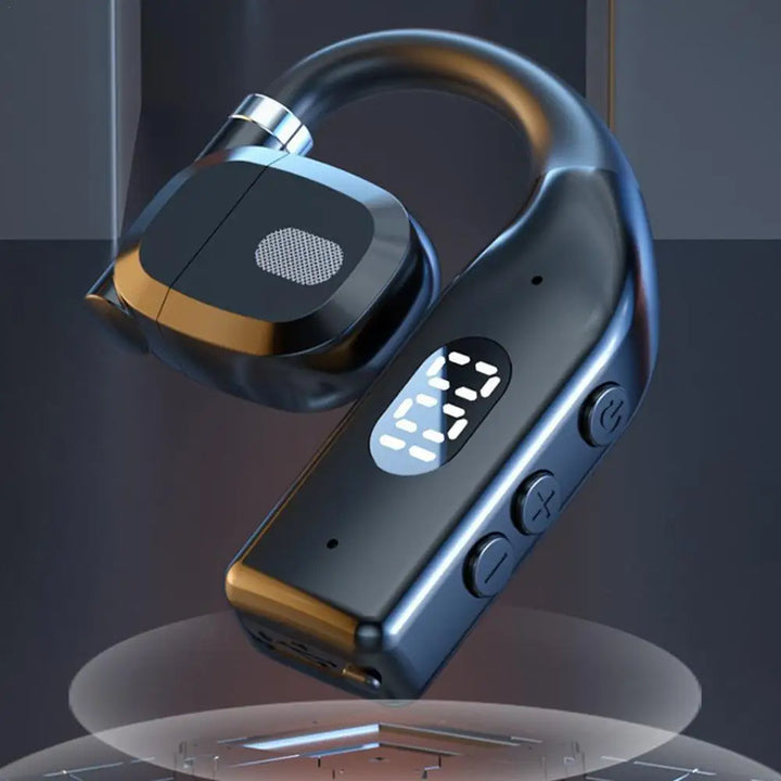 GRWIBEOU Bone Conduction Bluetooth 5.4 Headset – Waterproof Business Ear Hook with Mic & ANC – audio-accessory