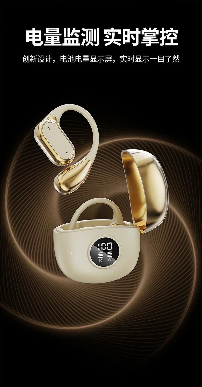 Bluetooth 5.3 Ear Hook Headphones – Wireless, Waterproof & HiFi