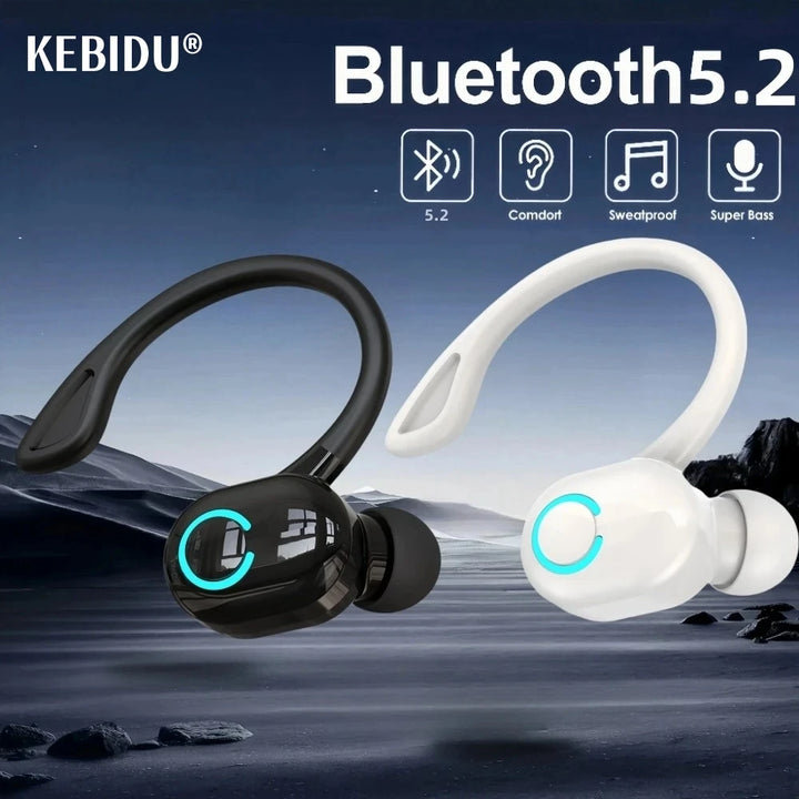 Kebidumei Bluetooth 5.2 Ear Hook – Noise Cancelling, Waterproof – audio-accessory