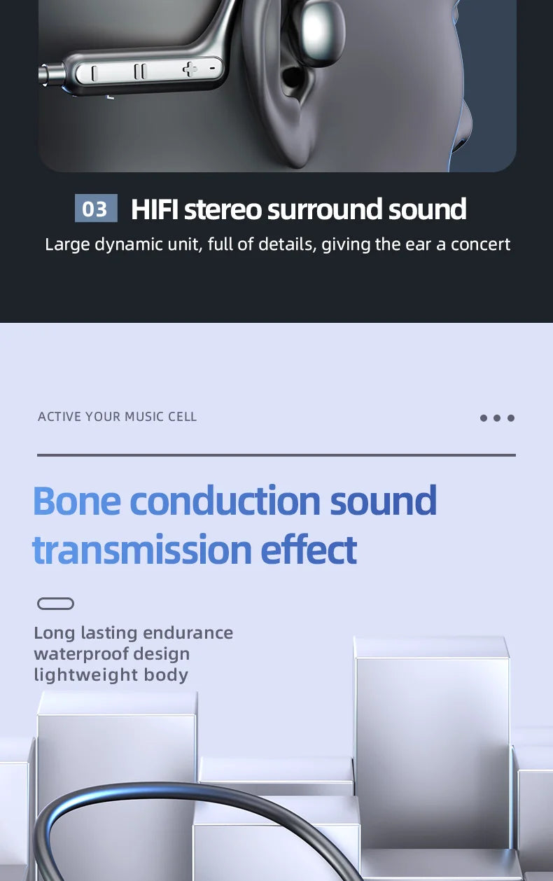 Wireless Bluetooth Ear Hook Headphones – Secure & Clear Sound