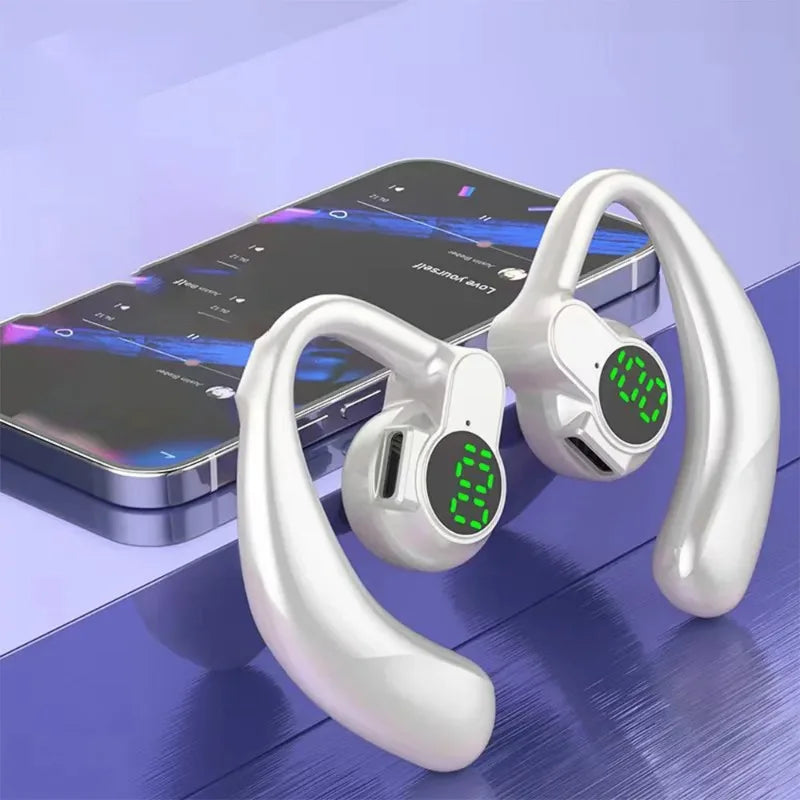 BAPPSUS Bluetooth 5.4 Ear Hook – ANC, Rotatable, Digital Display