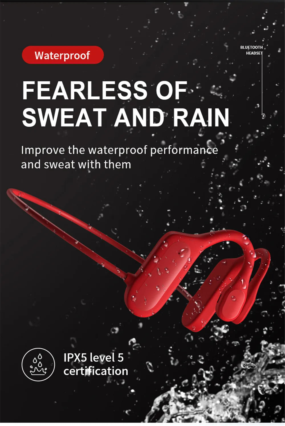 Kebidumei BL09 Bluetooth 5.2 Ear Hook – IPX5, 15H Play