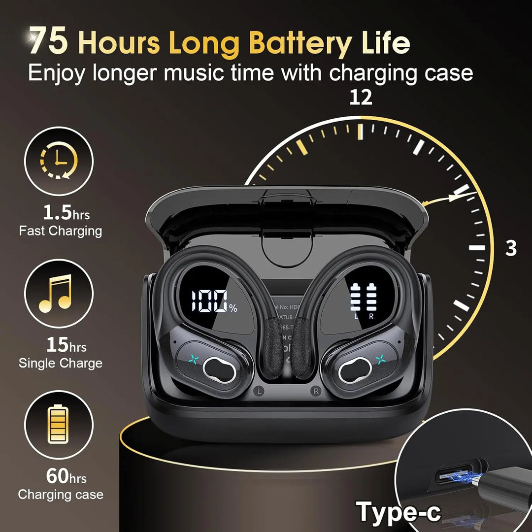GDLYL HD65 Wireless Earbuds – ANC, 75H Playtime, IPX7