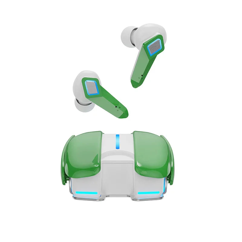 PloutoRich Bluetooth 5.0 Gaming Earbuds – Dual Mode, LED