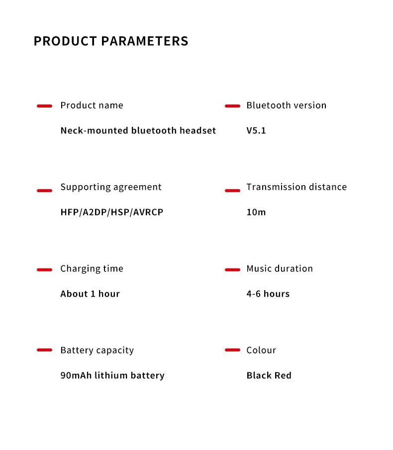Neckband Bluetooth Earphones – 9D Audio, Noise Reduction, Sports