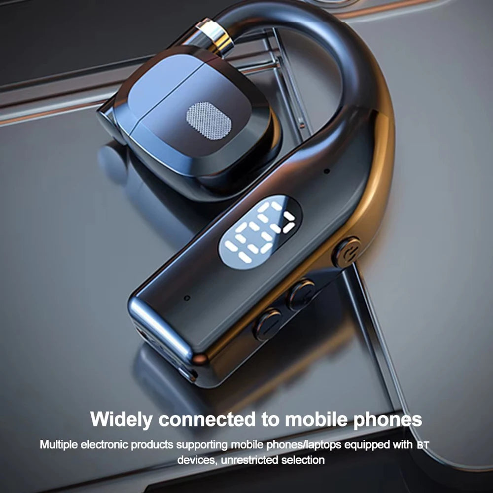 CUGUU Air Conduction Bluetooth 5.3 Headset – Open-Ear, 15H Battery, Rotatable Ear-Hook