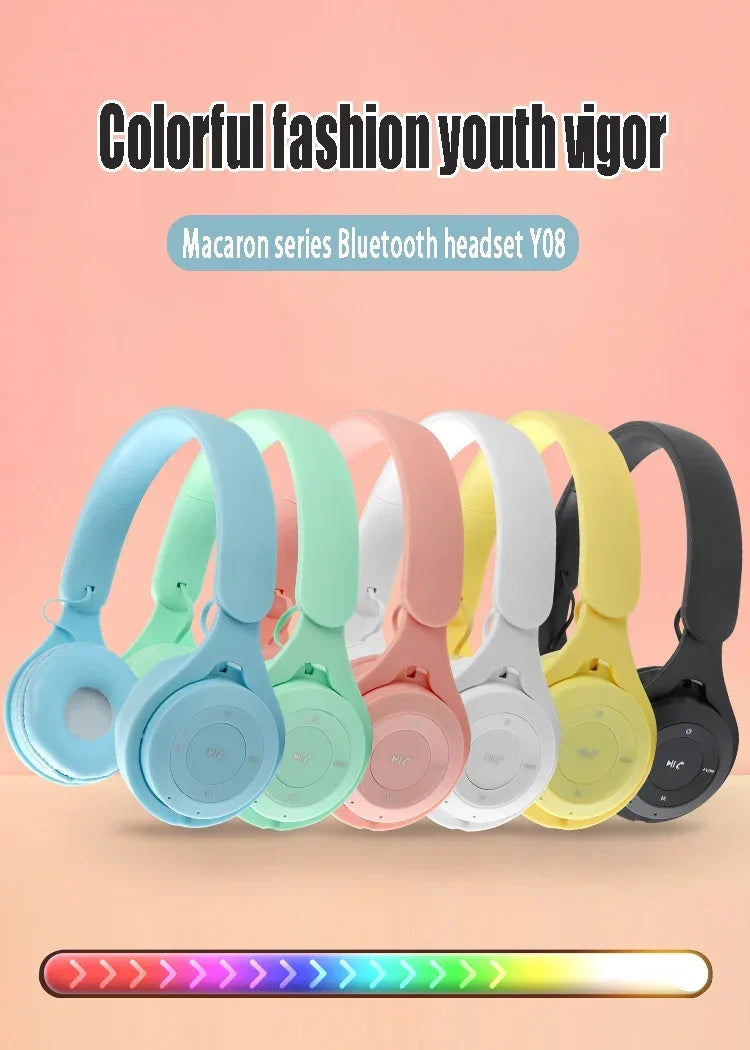 EAEONXE Stereo Y08 Bluetooth Gaming Headset – Wireless & Foldable