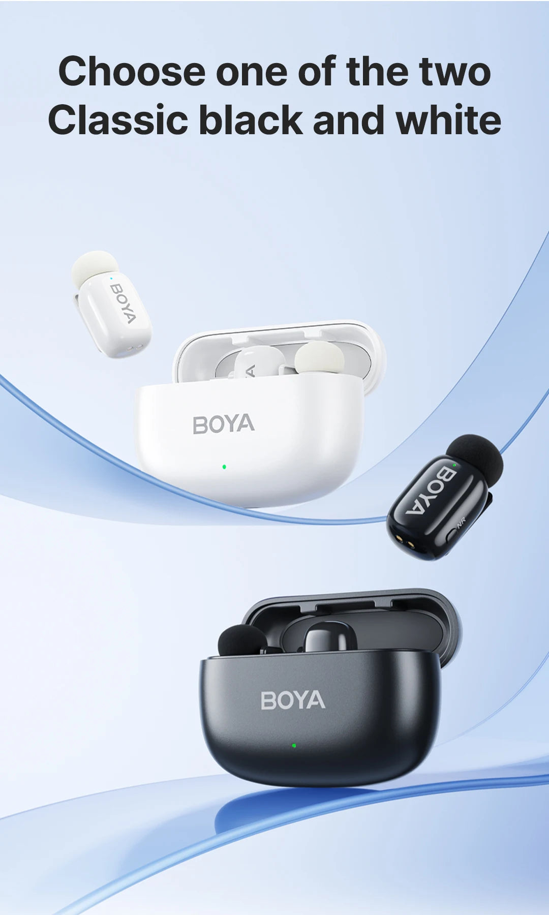 BOYA Mini Wireless Lavalier Mic | iPhone 15/Android/Camera
