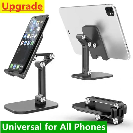 VIKEFON 3-Section Foldable Phone Stand – Adjustable Desk Holder for Smartphones & Tablets – phone-stand