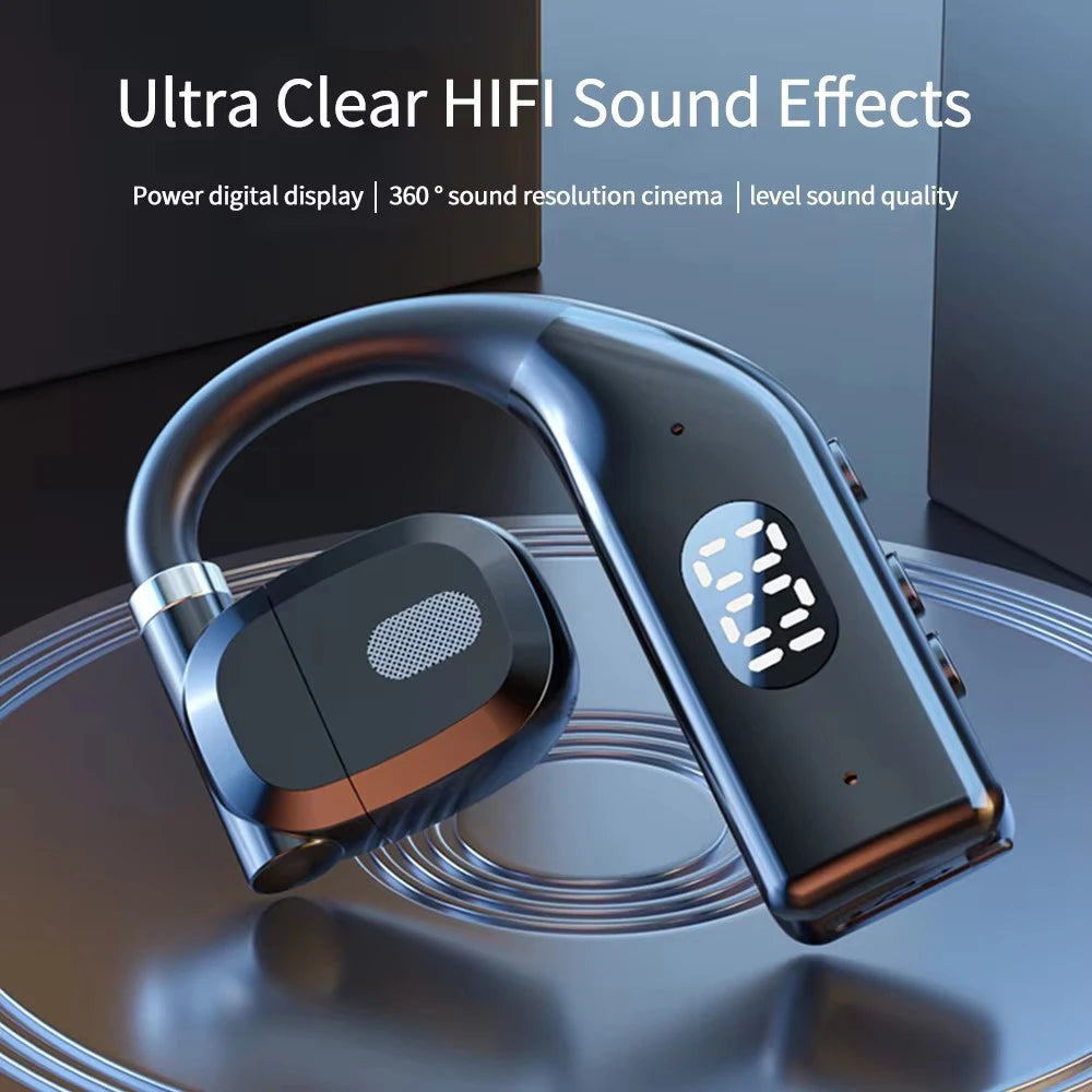 CUGUU Air Conduction Bluetooth 5.3 Headset – Open-Ear, 15H Battery, Rotatable Ear-Hook