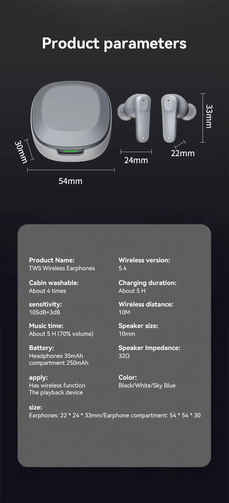 TWS In-Ear Bluetooth Earphones – Noise Cancelling, Wireless