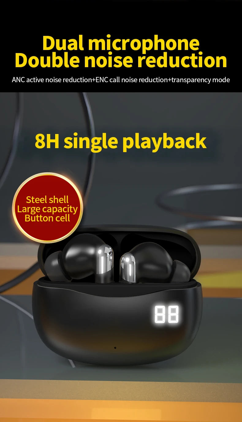 INMAS E3B Bluetooth 5.3 Earphones – HiFi, Waterproof, 8H Play