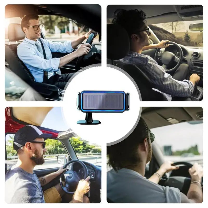 Solar Auto-Clamping Car Phone Mount – Smart Sensor, Silent Motor, No Charging Needed