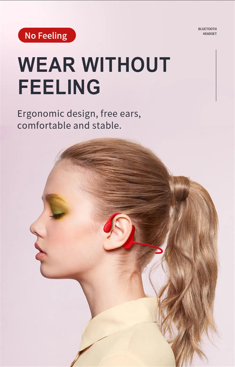 Kebidumei BL09 Bluetooth 5.2 Ear Hook – IPX5, 15H Play