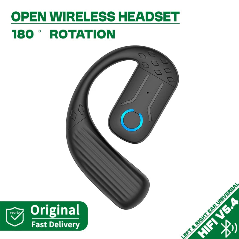 VAORLO YS01 Bluetooth 5.4 Headset – 600H Battery, Open-Ear, ANC
