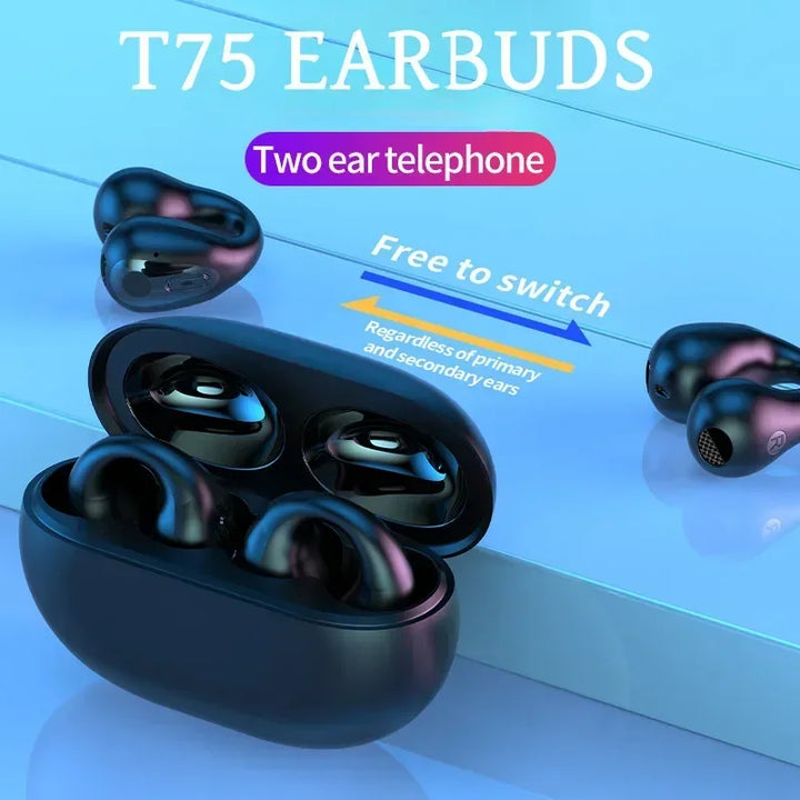 CHUBAN T75 Bone Conduction Wireless Earphones – Waterproof TWS