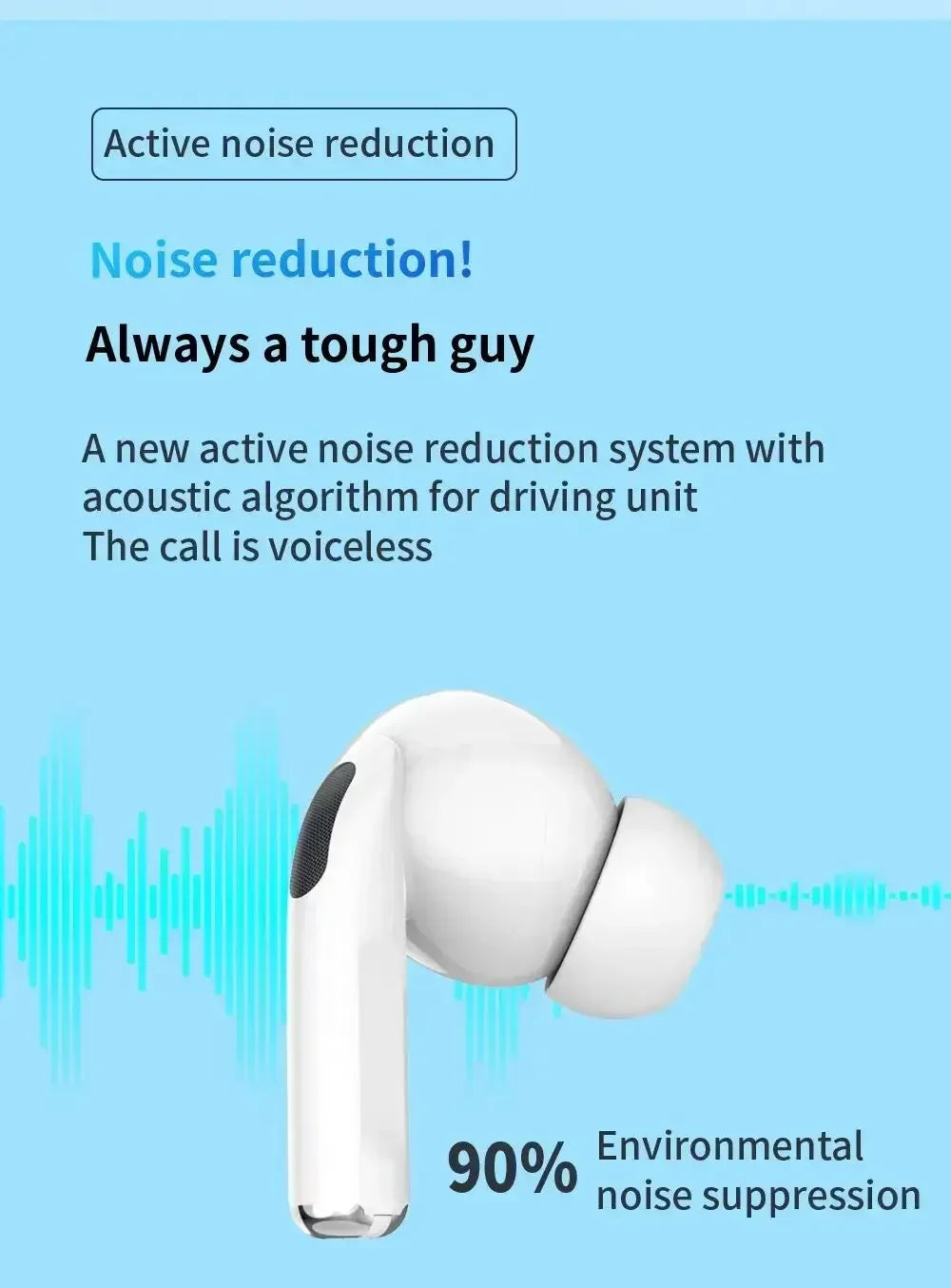 Ear Hook Bluetooth Headphones with Mic & ANC | HiFi Sound