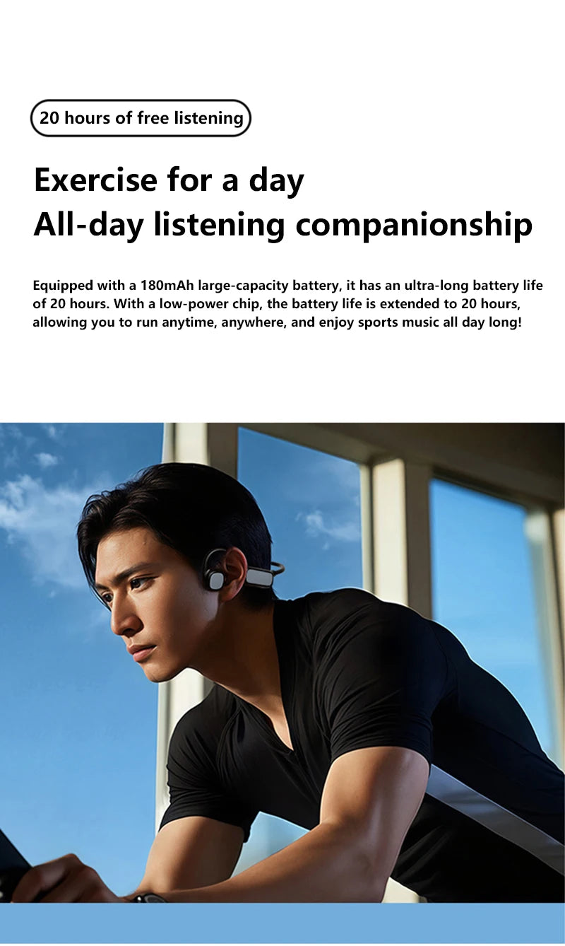 DIKELANG Open-Ear Bluetooth 5.3 Headphones – Waterproof Sports