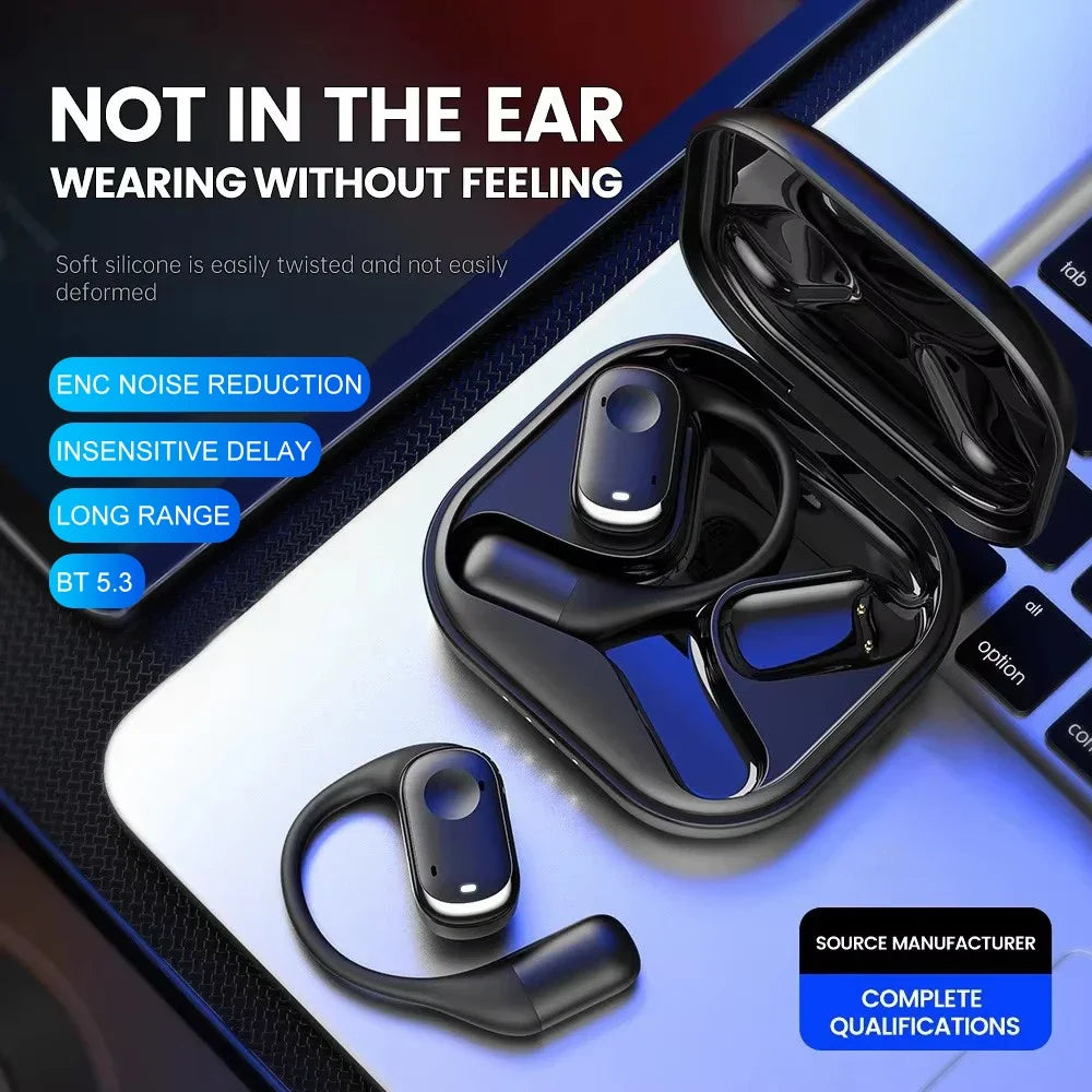 AideeMaster Bluetooth 5.3 Open-Ear – ANC, Waterproof, Sports