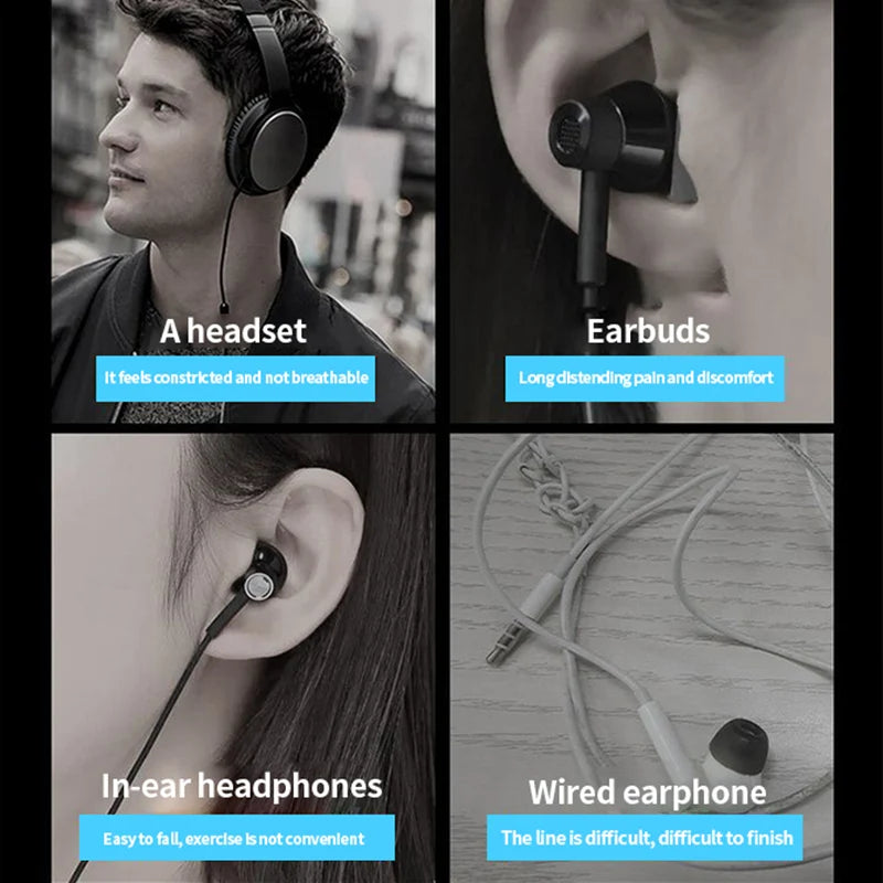 XCZJ Bluetooth 5.3 Sports Earbuds – Air Conduction, Ear Hook, Long Standby