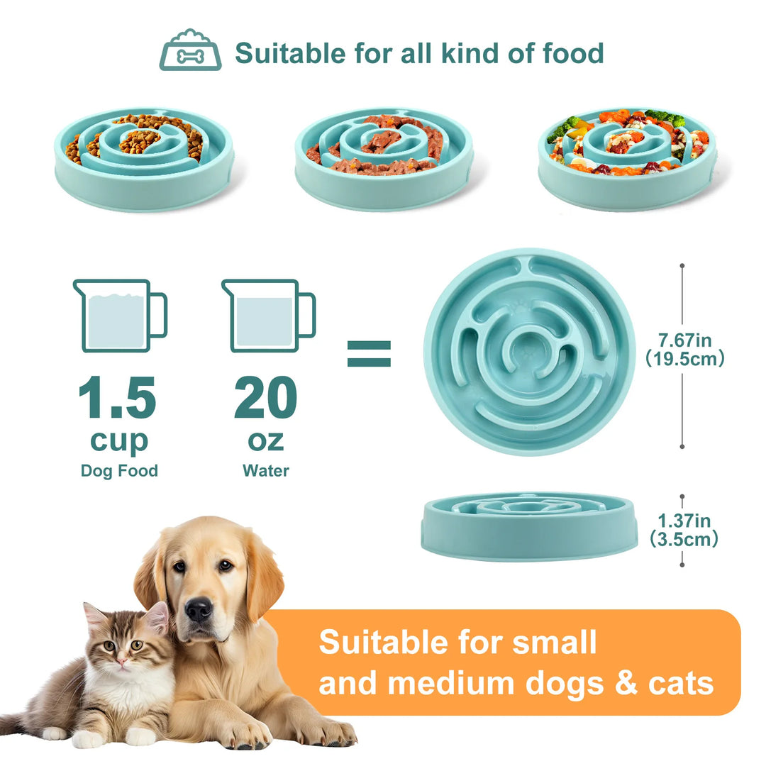 Slow Feeder Dog Bowl – Non-Slip & Anti-Choke Design