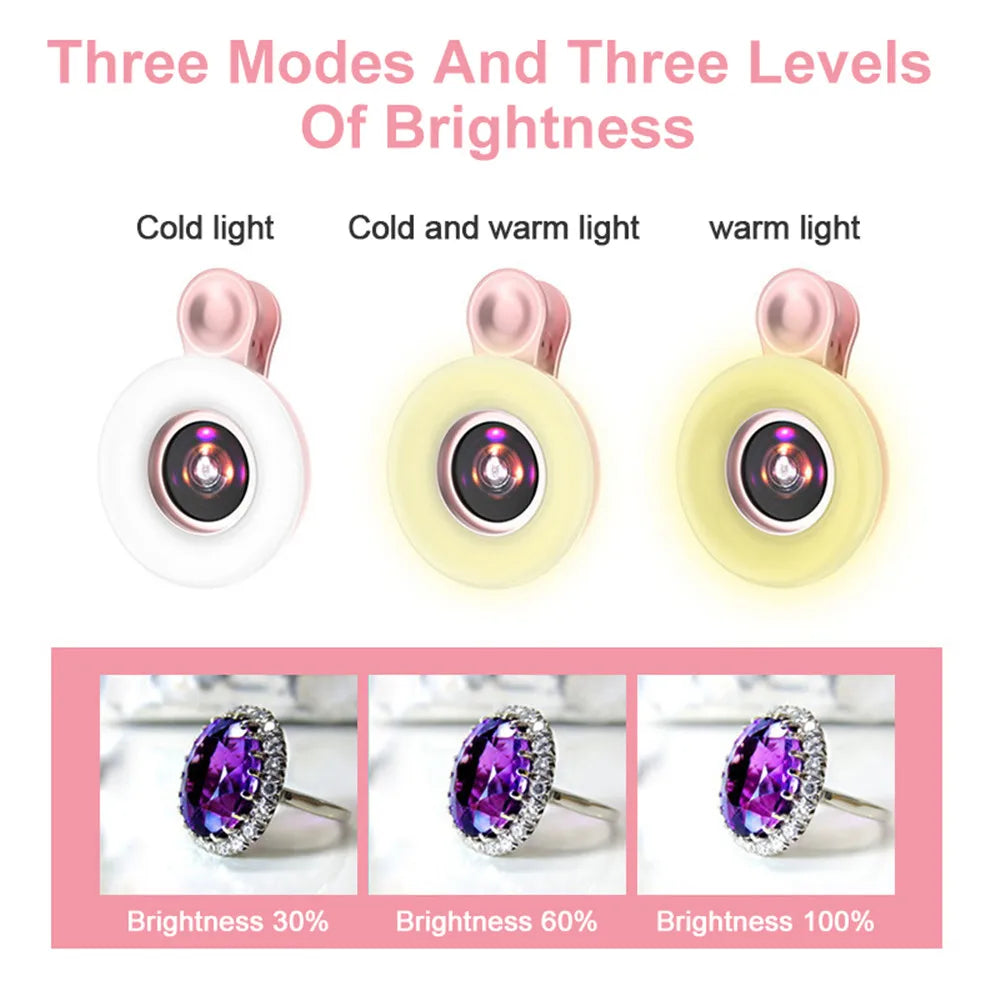 15X Macro Lens with LED Ring Light – Clip-On Smartphone Camera Accessory – tech-gadget