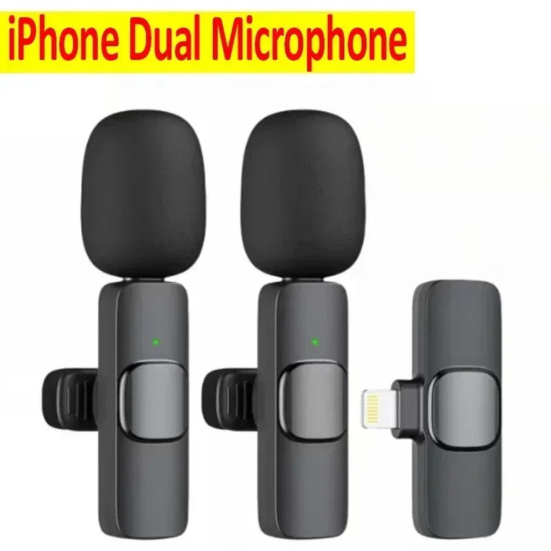 VIKEFON K9 Wireless Lavalier Microphone – Dual-Compatible Bluetooth Mic for iPhone & Android