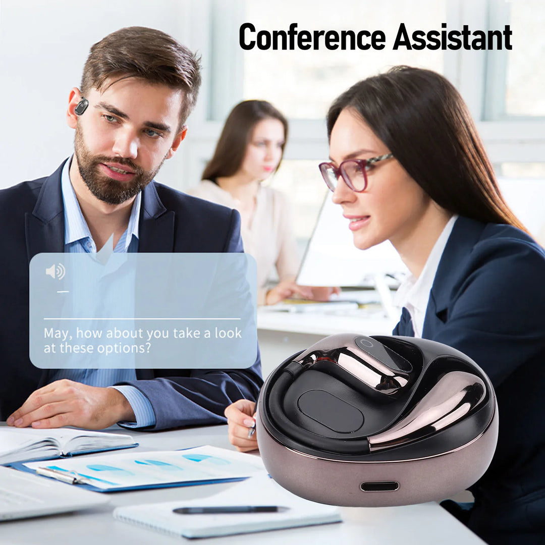 Qiilu AI Translation Ear Hook Earphones – 80 Languages & Stereo